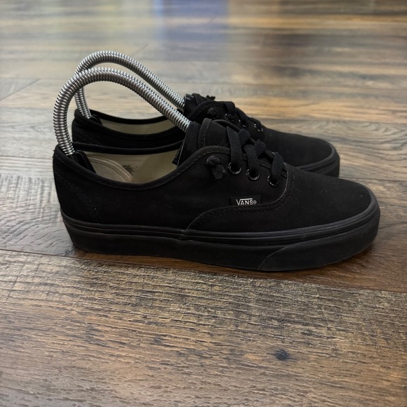 Vans Shoes - Vans Authentic Triple Black Canvas Low Top Sneakers Womens 6.5 Skate Shoes